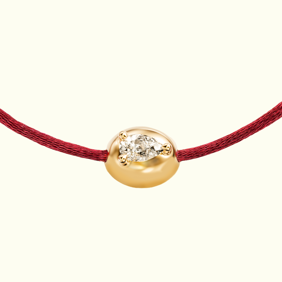 0.10ct Pear Diamond Fig Bracelet