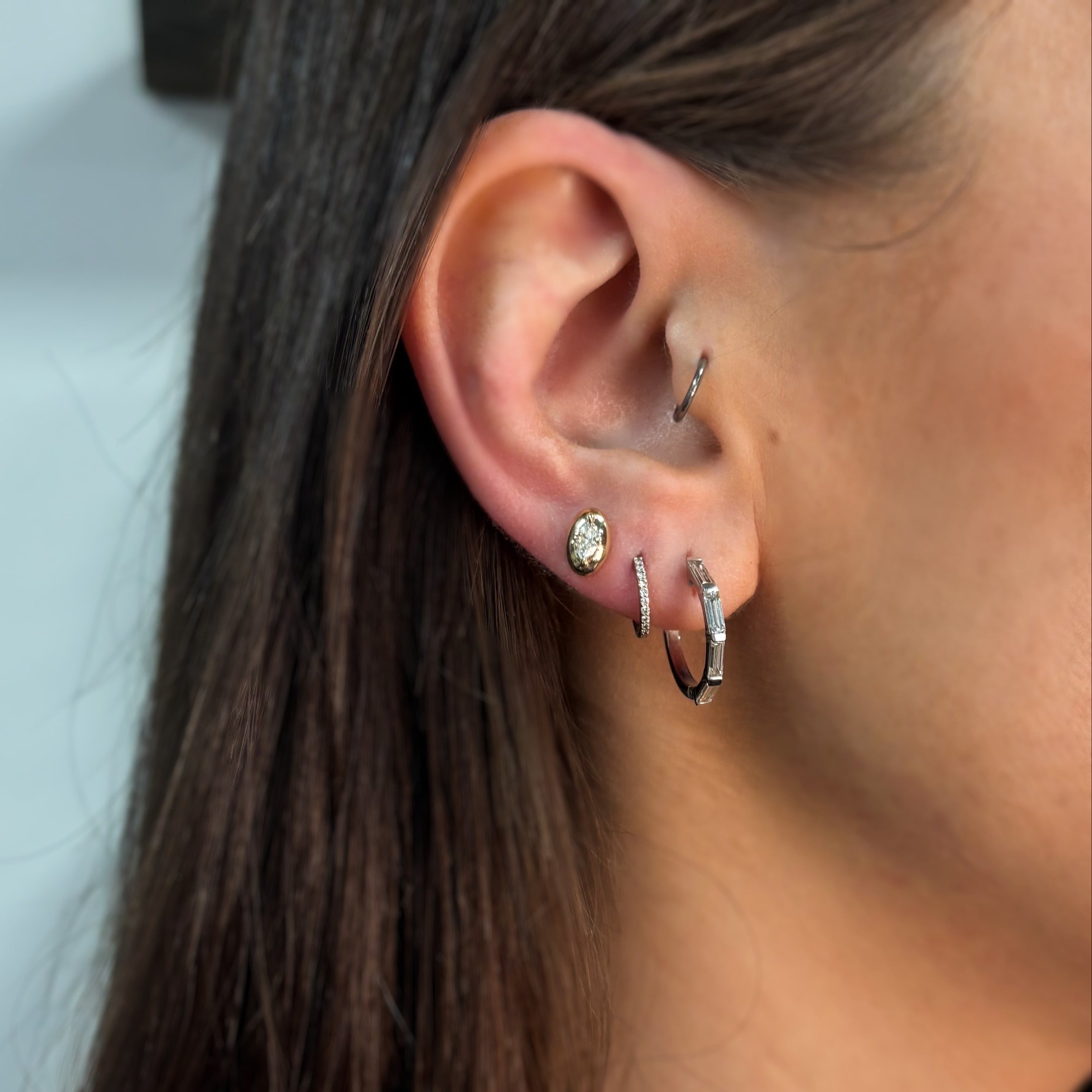 0.12ct Marquise Diamond Briar Stud