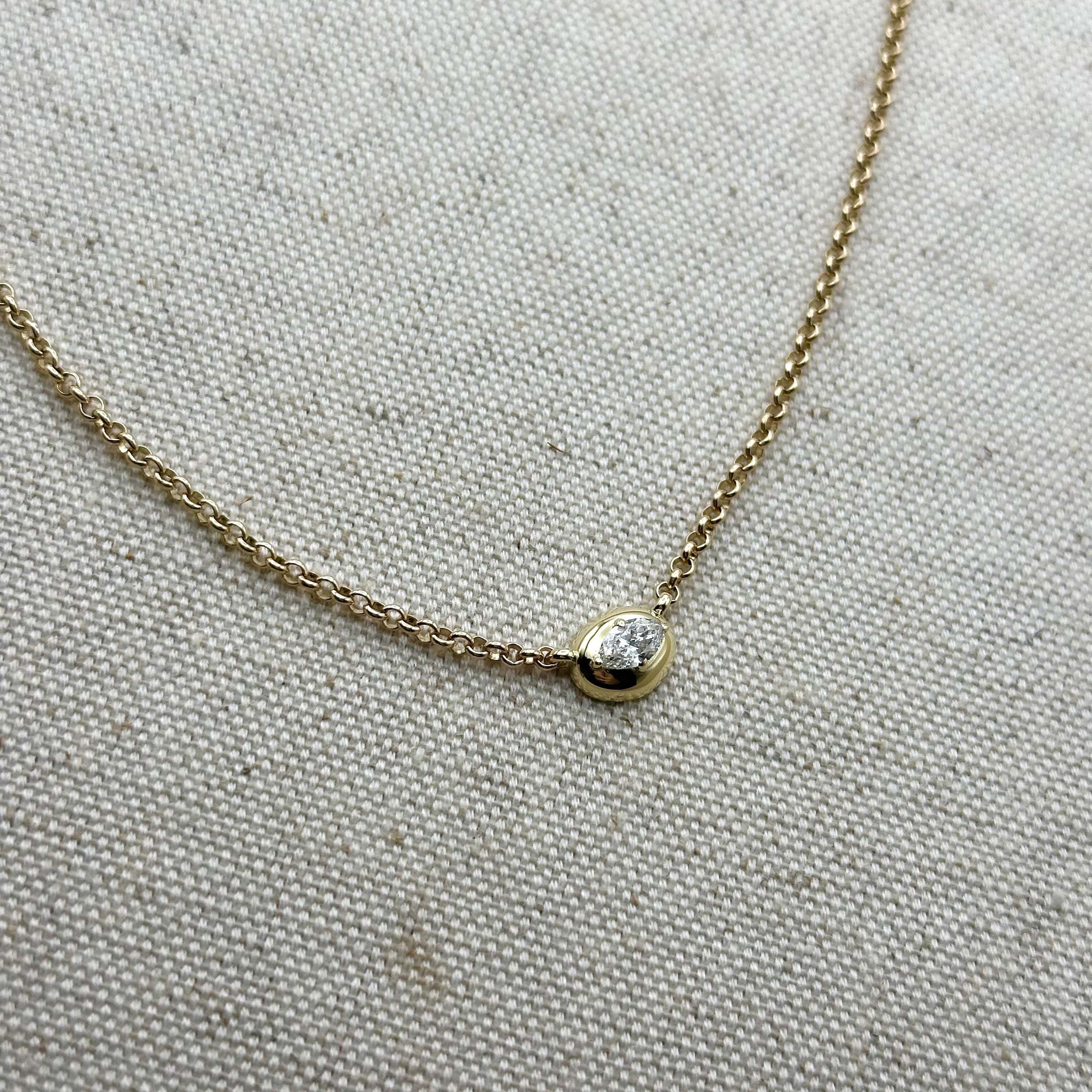 0.32ct Marquise Moss Necklace