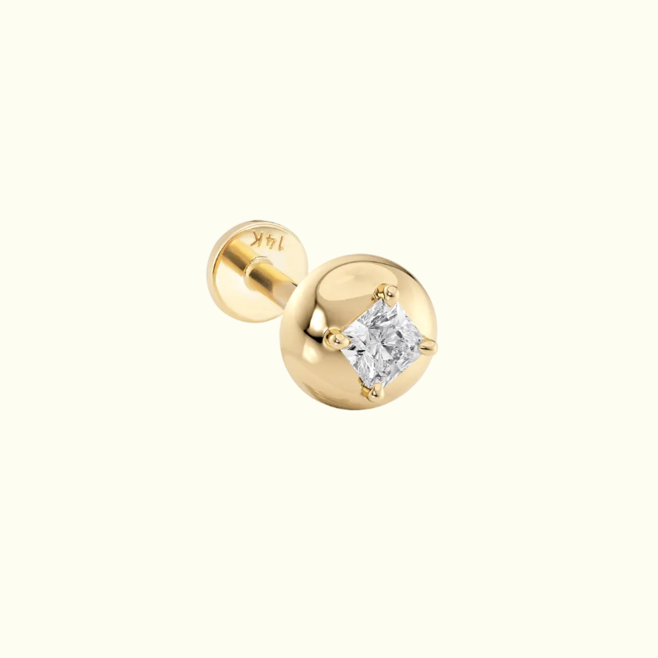 0.17ct Square Radiant Diamond Briar Stud