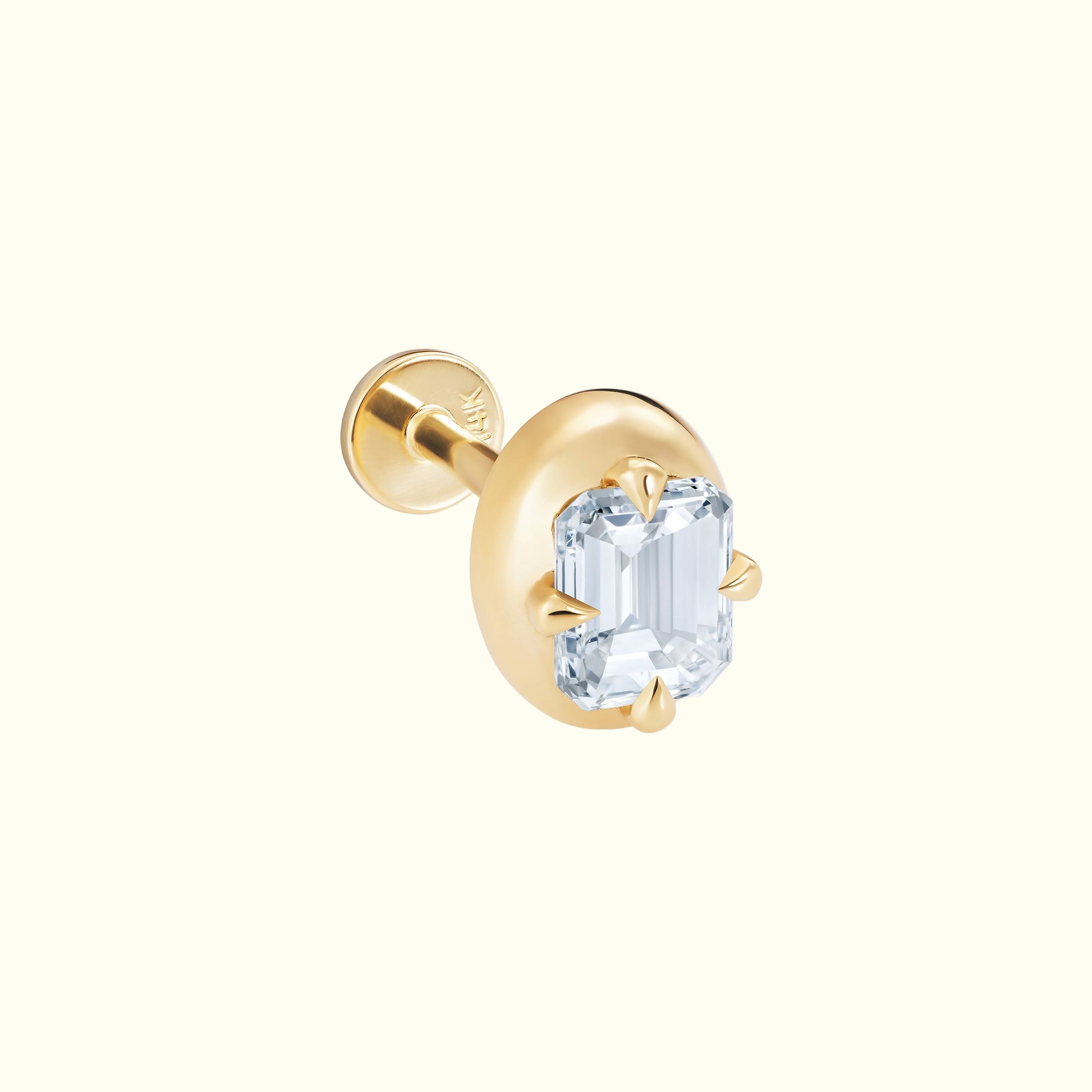 0.24ct Emerald Cut Diamond Briar Stud
