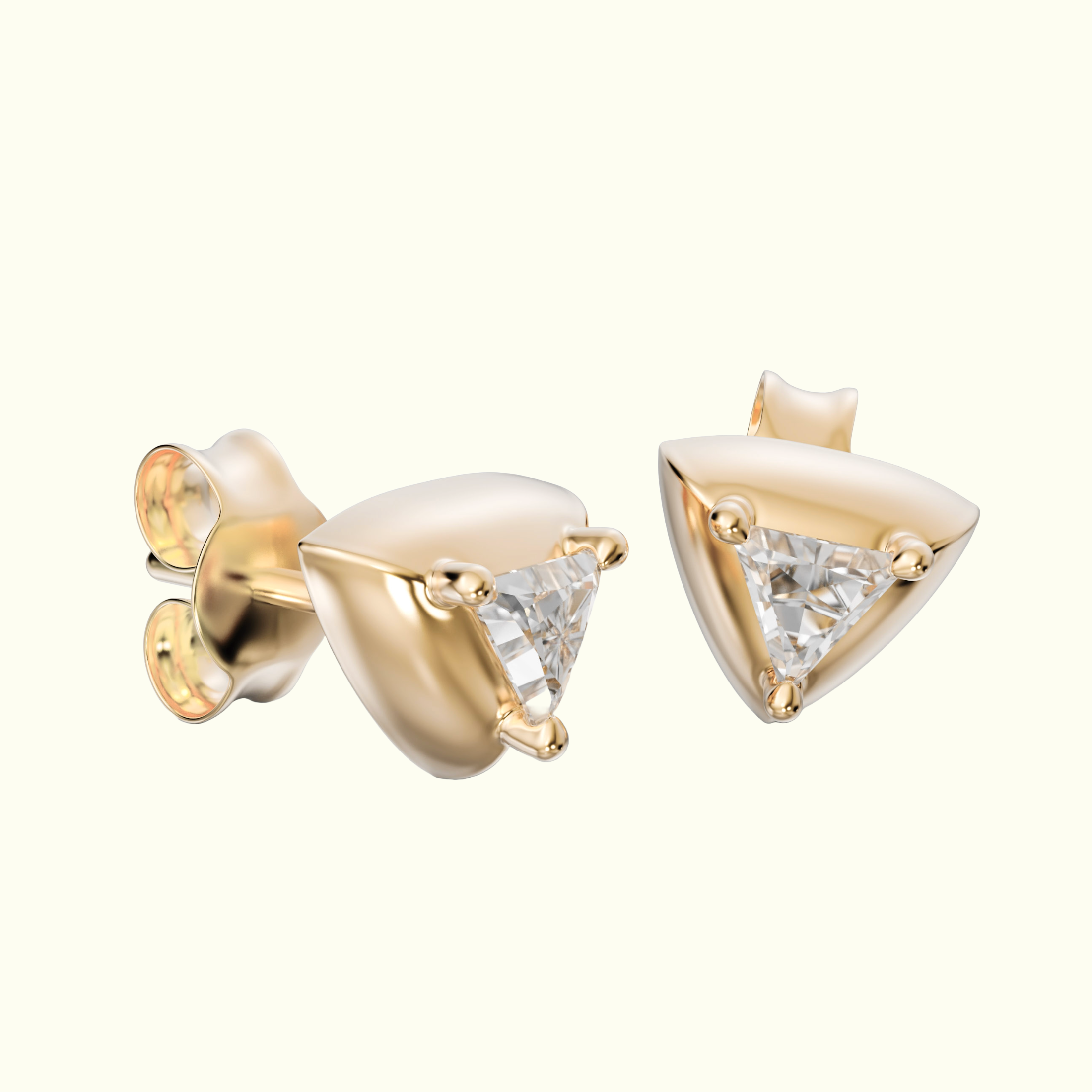 0.24ct Triangle Diamond Briar Stud Pair