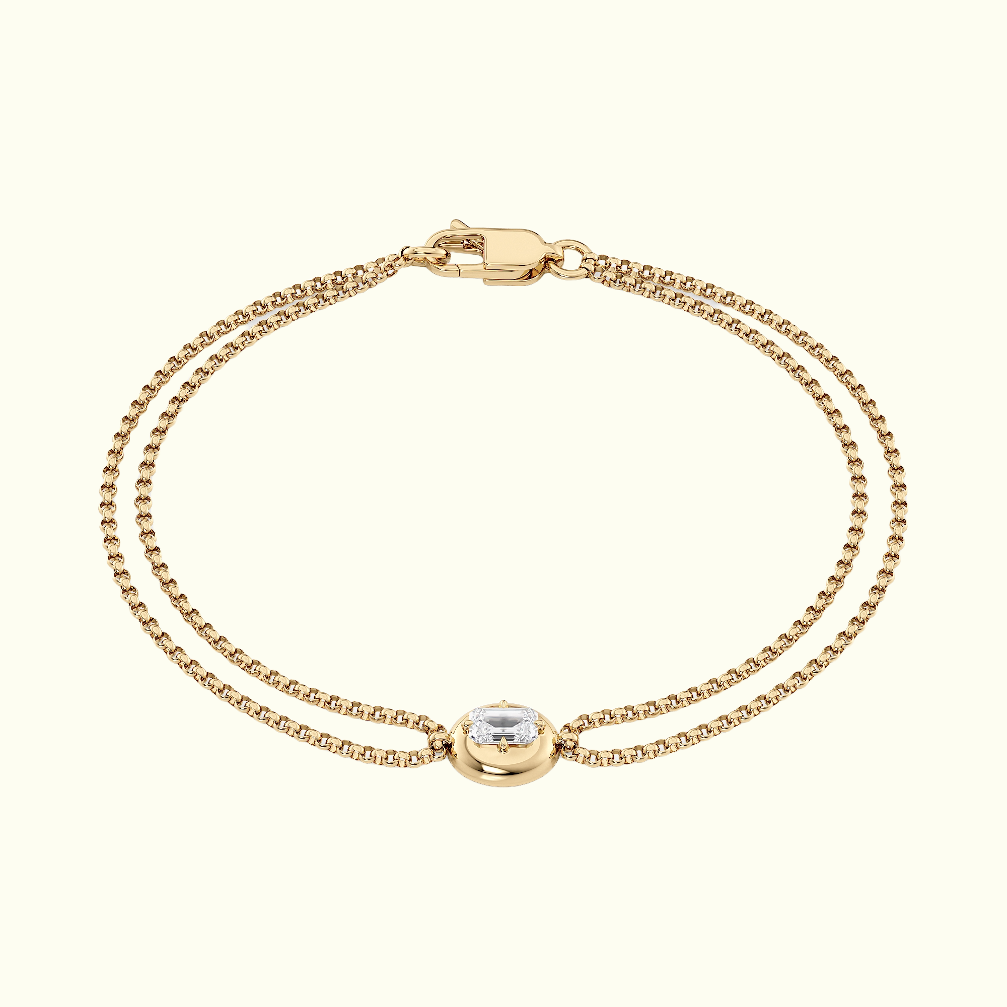 0.38ct Emerald Cut Diamond Hawthorn Bracelet